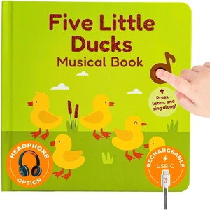 image:imageCalis Books Five Little Ducks Nursery Rhymes Book for Toddlers  Sound Books for Toddlers 13 Headphone Jack Musical Book with Sound Button and 6 Songs