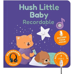 image:imageCalis Books Hush Little Baby Recordable Music Book Toddlers 13 Years Old  Lullaby Rhymes Musical Book Headphone Jack Interactive Sound Book Voice Recording Song Toy Children Girls Toddler Boys